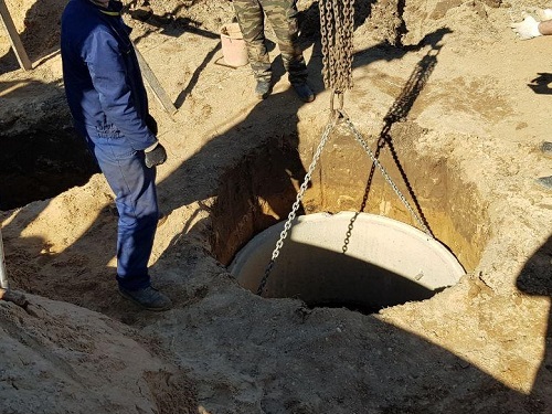 Переливной бетонный септик в Пинске